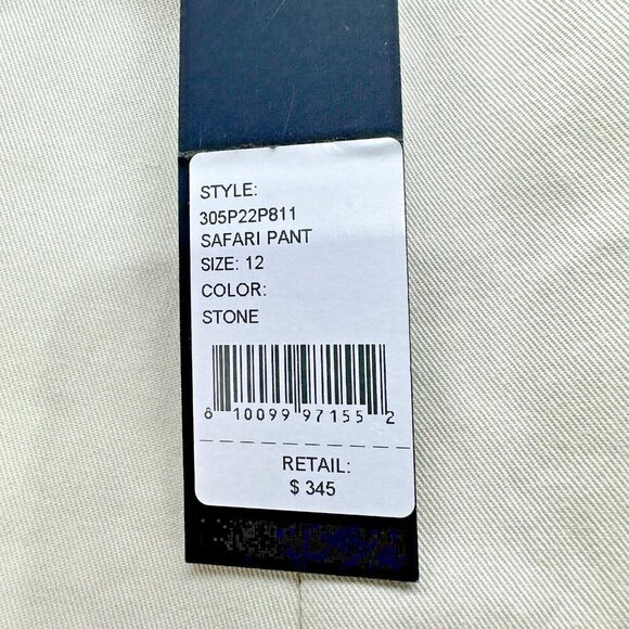 Toccin NY Women's Safari Pants in Stone Slim Fit Cropped Straight Leg Size 12 - Picture 9 of 9